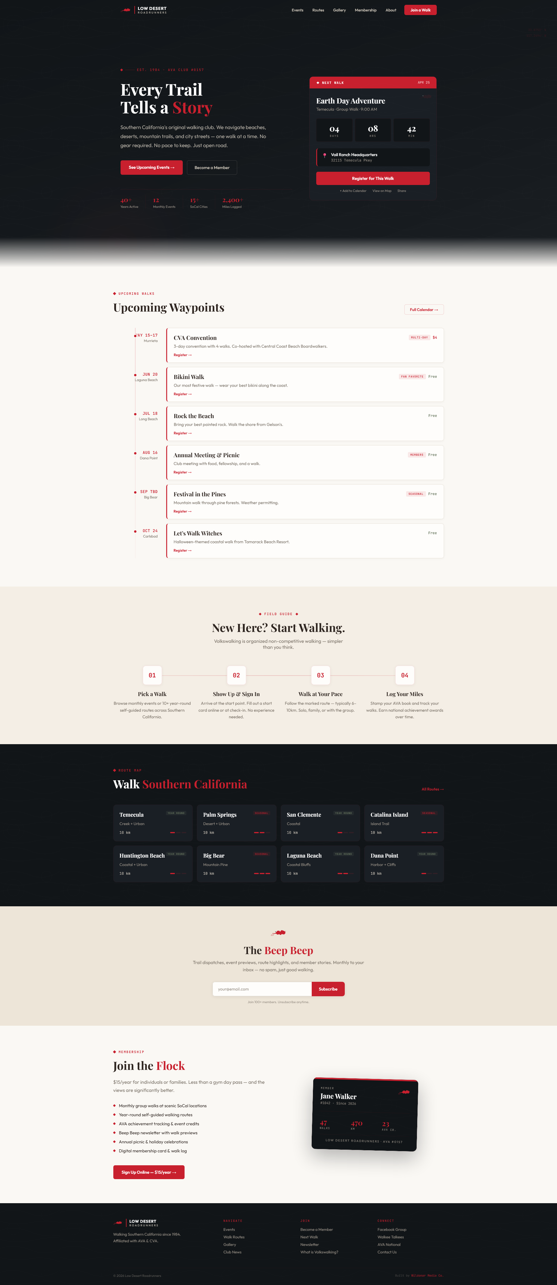 Low Desert Road Runners homepage